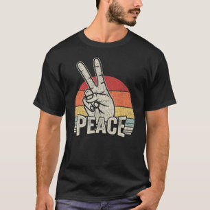 Vintage Retro Peace Sign Hippie Liebe T-Shirt