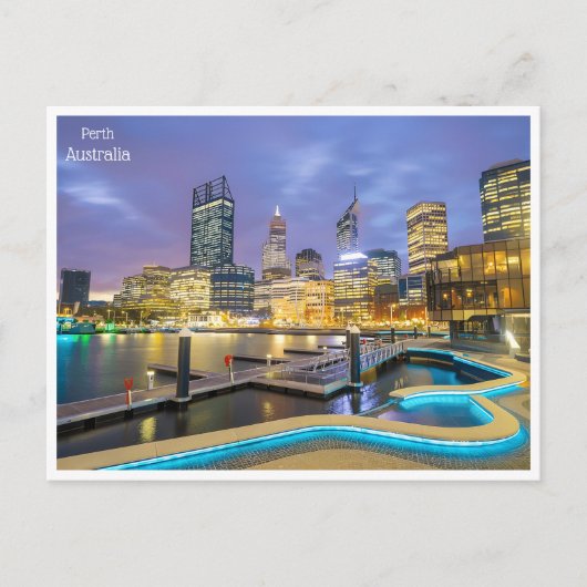 Vintage Retro Perth Australien Greater Perth Postkarte (Vorderseite)