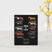 Vintage Retro-Pferdearten Karte (Gelbe Blume)