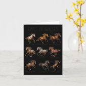Vintage Retro-Pferdearten Karte (Gelbe Blume)