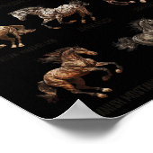 Vintage Retro-Pferdearten Poster (Ecke)