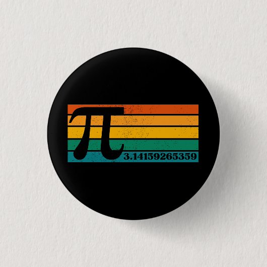 Vintage Retro Pi Button (Vorderseite)