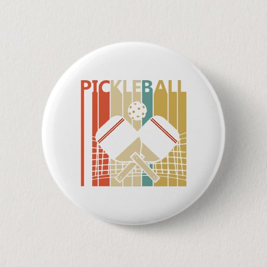 Vintage Retro Pickleball Button (Vorderseite)