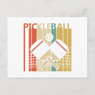 Vintage Retro Pickleball Feiertagspostkarte