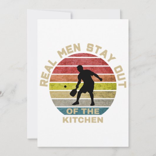 Vintage Retro Pickleball Funny Einladung (Rückseite)