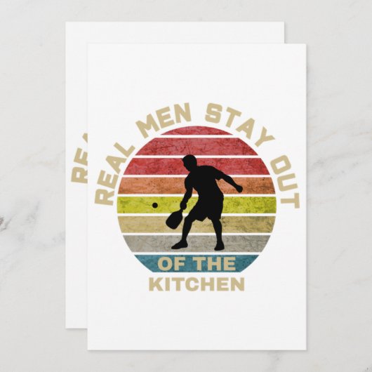 Vintage Retro Pickleball Funny Einladung (Vorne/Hinten)