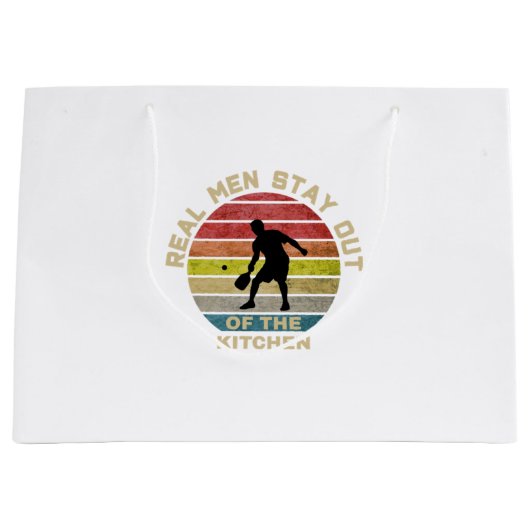 Vintage Retro Pickleball Funny Große Geschenktüte (Vorderseite)