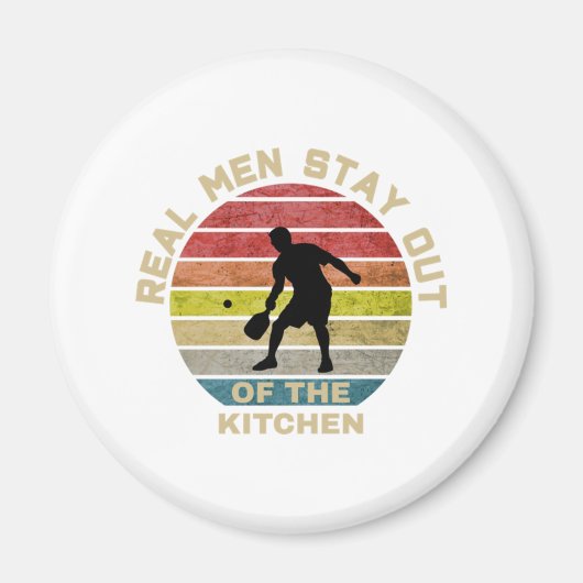 Vintage Retro Pickleball Funny Magnet (Vorne)
