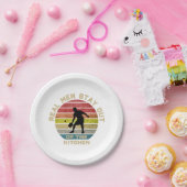 Vintage Retro Pickleball Funny Pappteller (Party)