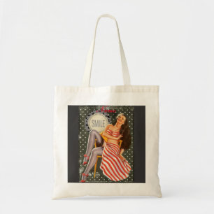 Vintage Retro Pin-up-Illustration Thunder_Cove Tragetasche