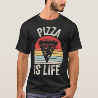 Vintage Retro-Pizza ist das Leben für Pizzaliebhab T-Shirt