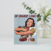 Vintage Retro Postkarte (Stehend Vorderseite)