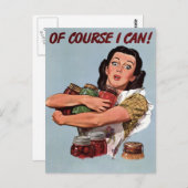 Vintage Retro Postkarte (Vorne/Hinten)