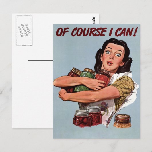 Vintage Retro Postkarte (Vorne/Hinten)