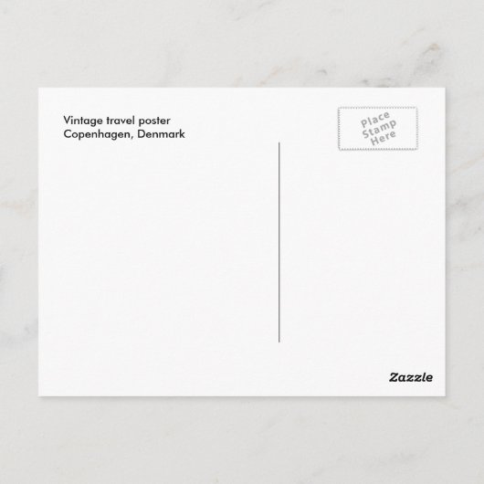 Vintage Retro-Postkarte Dänemark Postkarte (Rückseite)