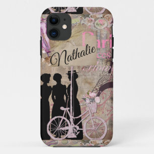 Vintage Retro Postkarte French Scrapbook Case-Mate iPhone Hülle