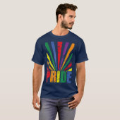 Vintage Retro-Pride LGB-Regenbogen-Sonnenschutzfla T-Shirt (Vorne ganz)