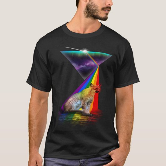 Vintage Retro Prism Lynx T-Shirt (Vorderseite)
