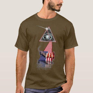 Vintage Retro Prisma US-Flagge Heuschrecke T-Shirt