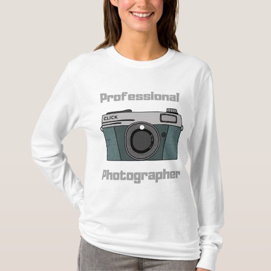 Vintage Retro Professional Photographer Camera T-Shirt (Vorderseite)