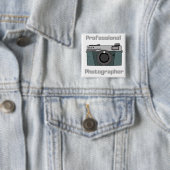 Vintage Retro Profi-Fotografen-Kamera Button (Beispiel)
