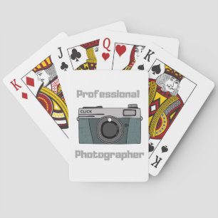 Vintage Retro Profi-Fotografen-Kamera Spielkarten