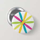 Vintage Retro Propeller-Blumen-Flugzeug-Stütze Button (Vorne & Hinten)