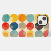Vintage Retro-Punkte iPhone Hülle (Rückseite (Horizontal))