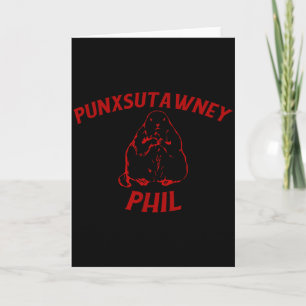 Vintage Retro Punxsutawney Phil Murmeltiertag Karte