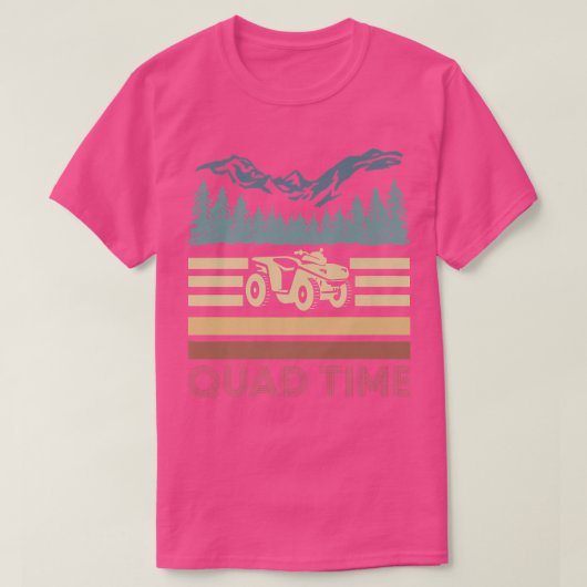 Vintage Retro Quad Time T-Shirt (Design vorne)