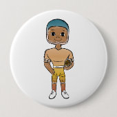vintage retro Rainbow Football Player Button (Vorderseite)