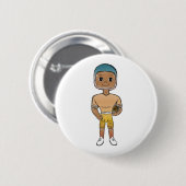 vintage retro Rainbow Football Player Button (Vorne & Hinten)