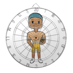 vintage retro Rainbow Football Player Dartscheibe