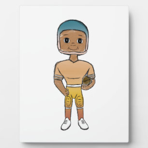 vintage retro Rainbow Football Player Fotoplatte