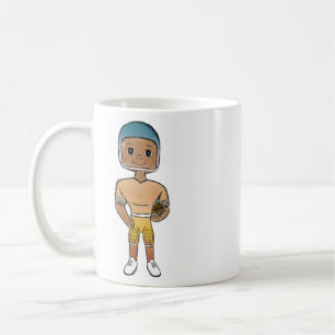 vintage retro Rainbow Football Player Kaffeetasse