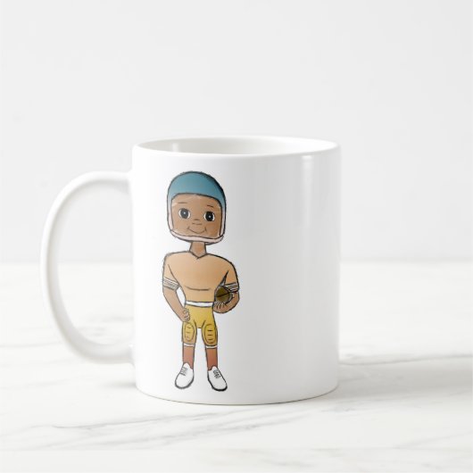 vintage retro Rainbow Football Player Kaffeetasse (Links)