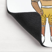 vintage retro Rainbow Football Player Mousepad (Ecke)