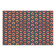 Vintage Retro Red Heart in Circle