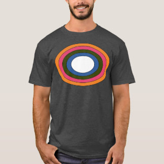 Vintage Retro-Regenbogen-Ellipse T-Shirt