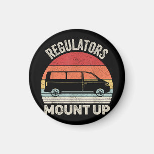 Vintage Retro Regler sitzen auf lustiger Mama Magnet