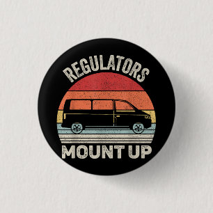 Vintage Retro-Regulierer stürzen sich auf sonnige Button