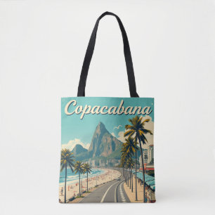 Vintage Retro-Reise - Strand von Copacabana Tasche