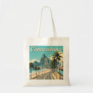 Vintage Retro-Reise - Strand von Copacabana Tragetasche