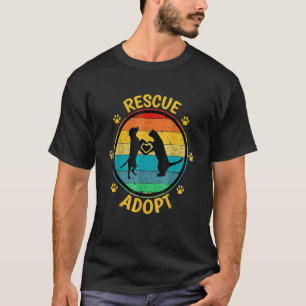 Vintage Retro Rettung Tiere Retter Hund Ca T-Shirt