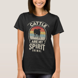 Vintage Retro-Rinder sind mein Geist-Tier-Rinder T-Shirt
