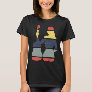 Vintage Retro Rock & Roll Music und Frauengitarre T-Shirt