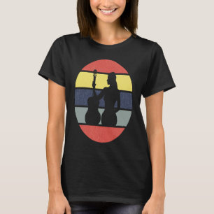 Vintage Retro Rock & Roll Musik und Frau Gitarre L T-Shirt