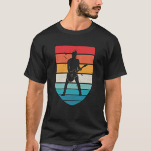 Vintage Retro Rock & Roll Musik und Gitarre T-Shirt