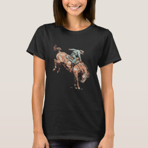 Vintage Retro Rodeo Bocken Pferd Reiten T-Shirt