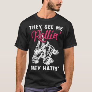 Vintage Retro-Roller-Skate, die ich sehen, wie ich T-Shirt